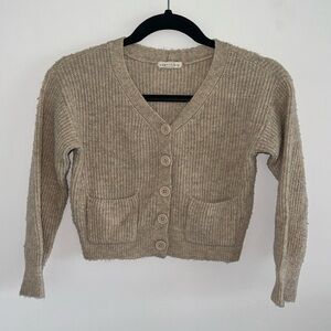 Girls Neutral Cardigan